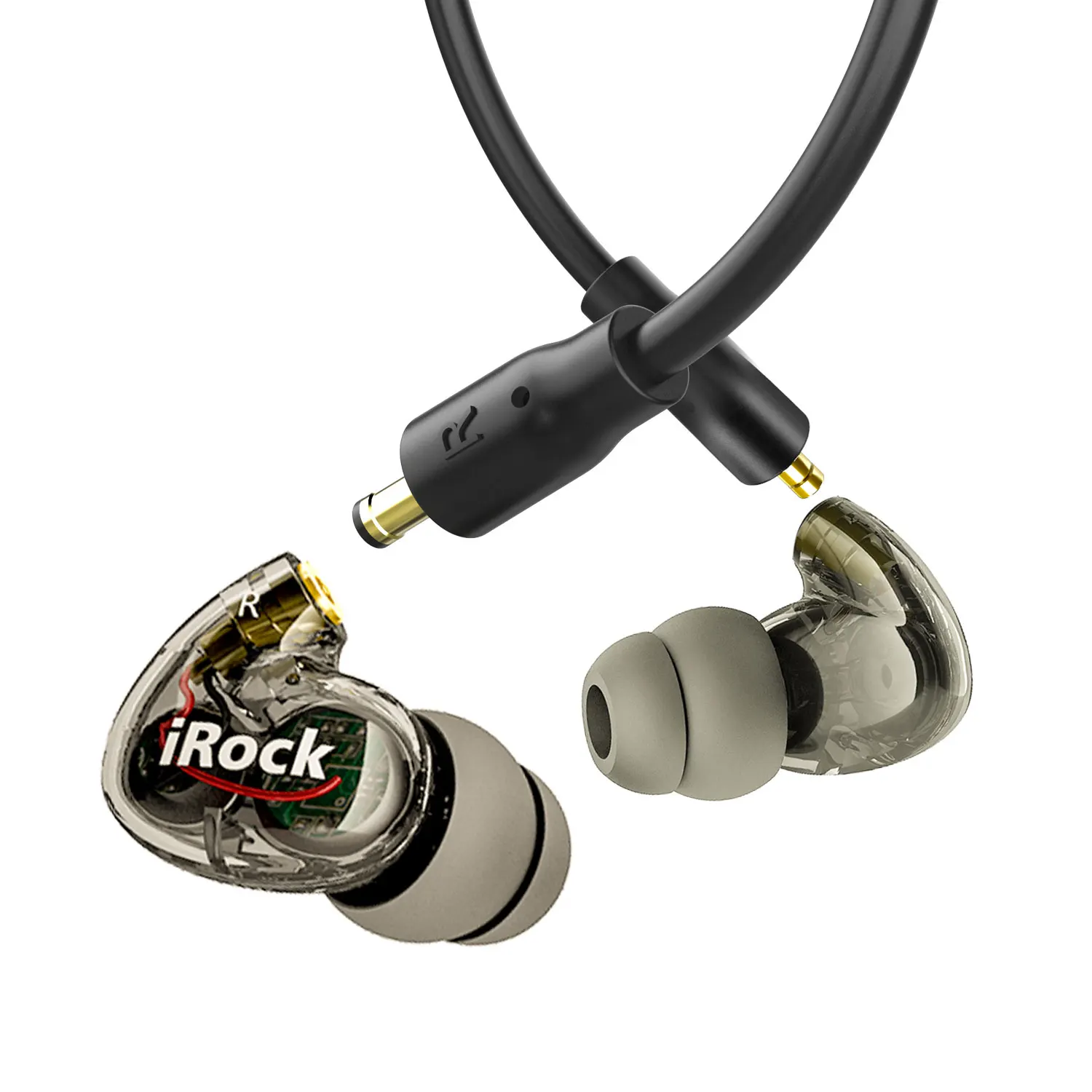 UNCJC HiFi Headphones In-Ear Dual Driver Gaming Earphones Wired Detachable Coaxial Cable Deep Bass Earbuds with Portable Case