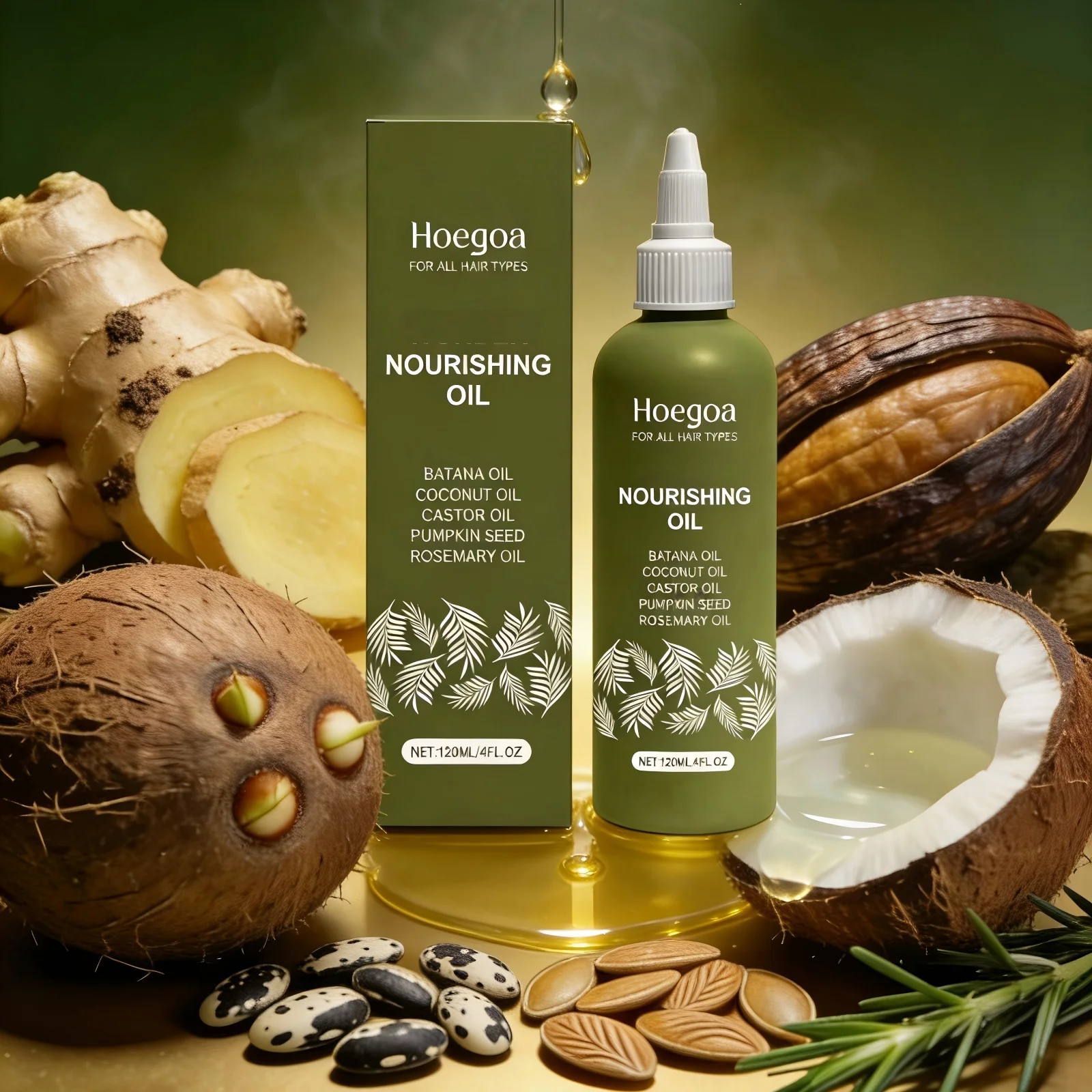 Batana Oil for Hair Loss Prevention Scalp Care Strengthening Thicker Hair Growth Products Organic Rosemary Moisturizing Hair Oil