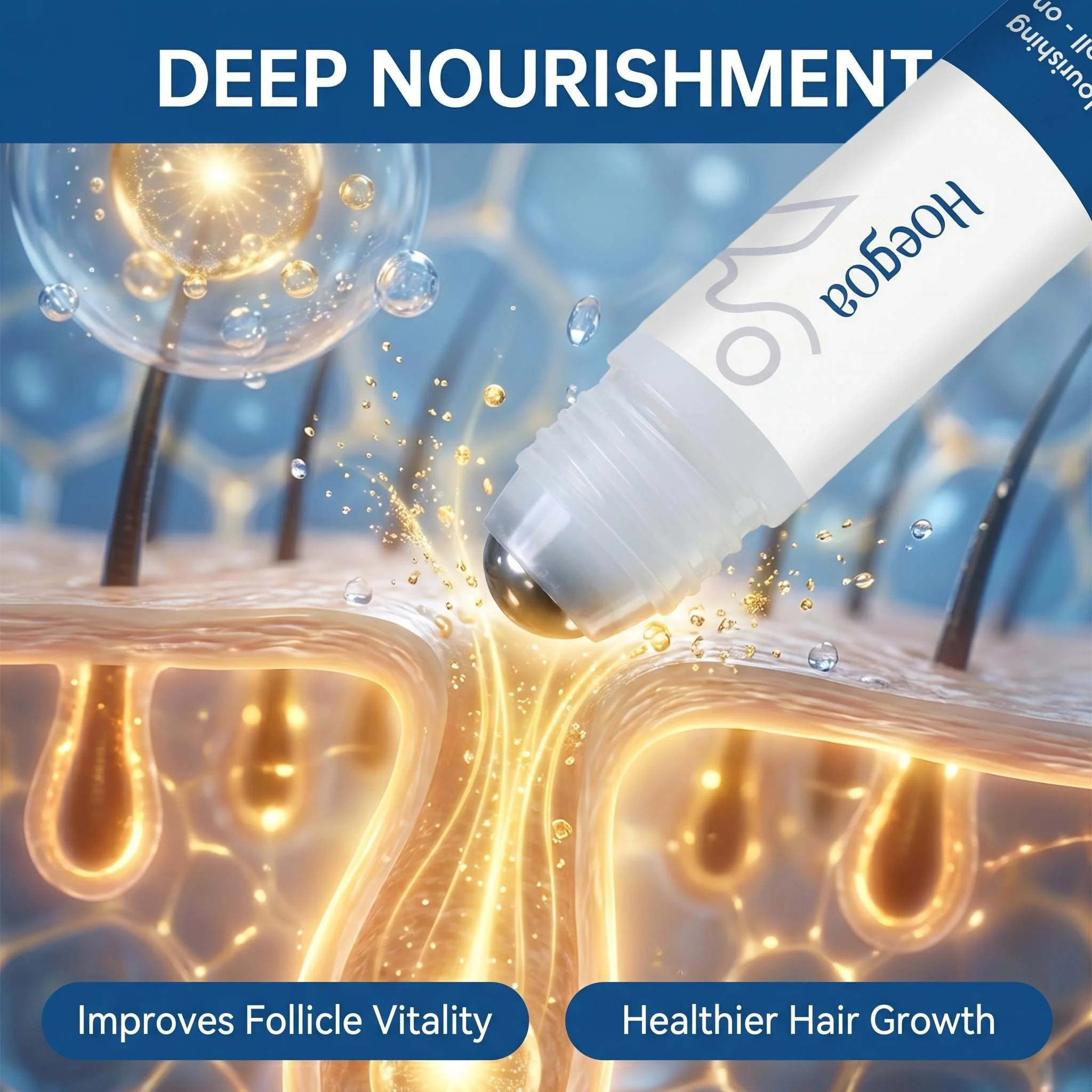 2026 Rosemary Hair Growth Roller Essence Scalp Health Stimulator Follicle Activity Enhancer Breakage Reducer Density Booster