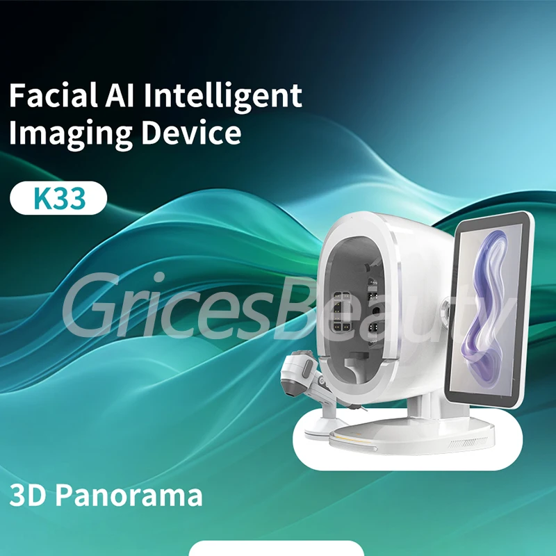 K33 Facial Analyzer 3 Cameras 15.6 Inch Screen HIFU Skincare Machine 3D Skin Analysis Device Professional Facial For Salon Spa