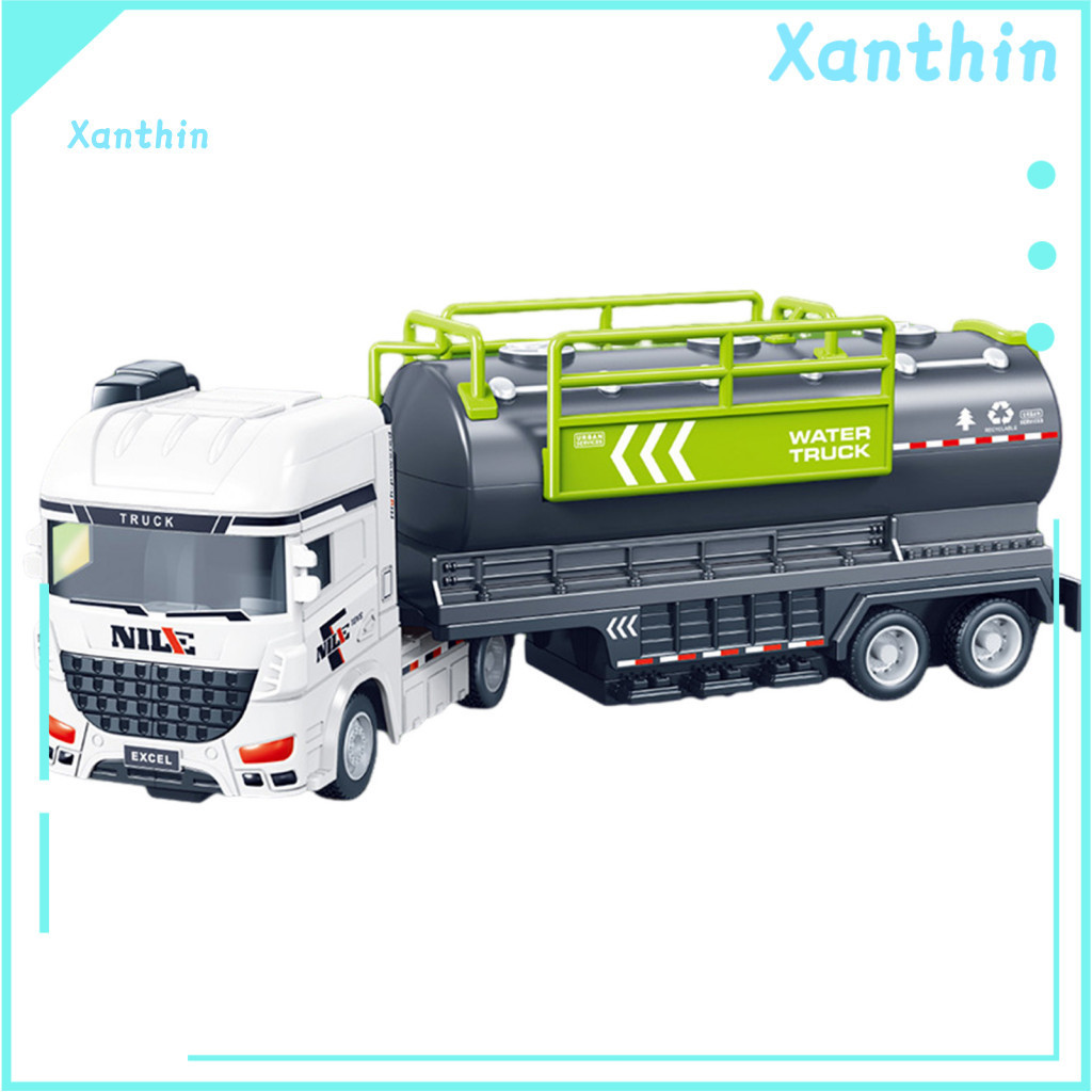 Curiosity Garbage Truck Toy Sanitation City Realistic for Kids – Forward Recycling Water Tanker Model No Battery Neede