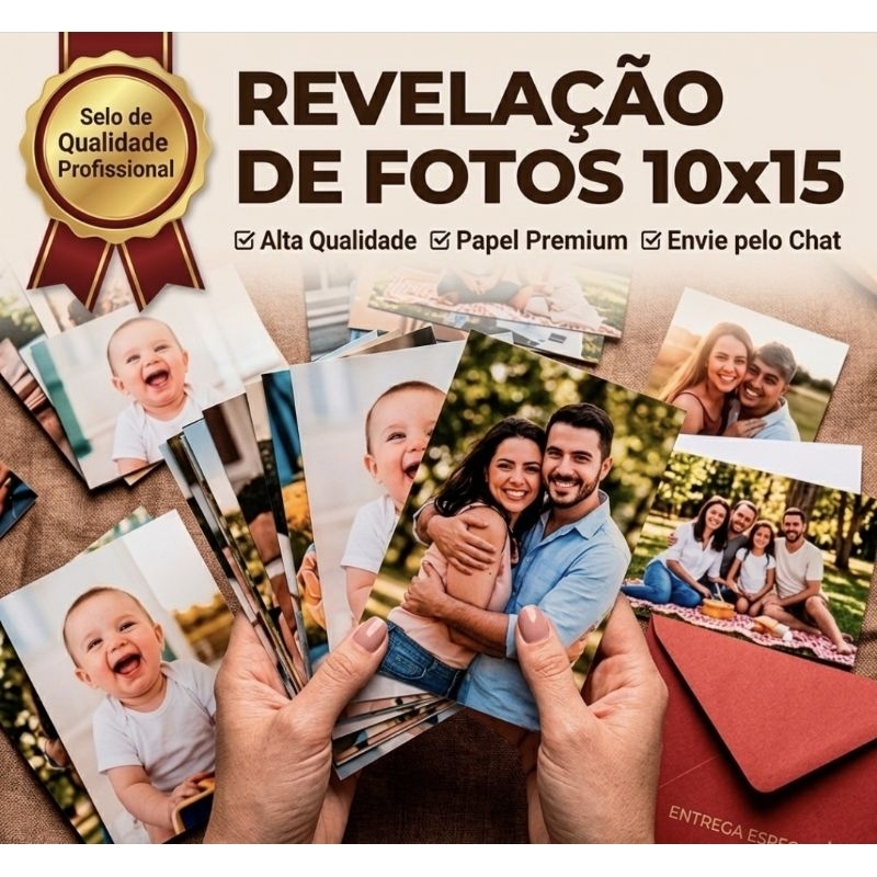 500 Fotos 10x7 Revelação Digital Qualidade Premium Personalizadas