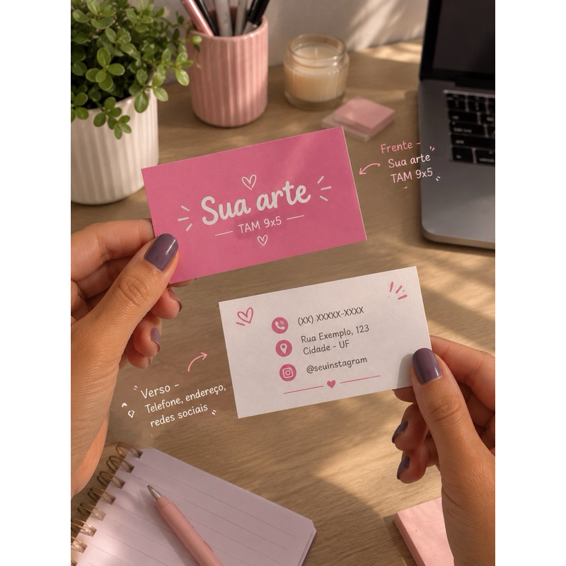 Cartão de Visita + Arte digital para impressão | Envio em 24horas