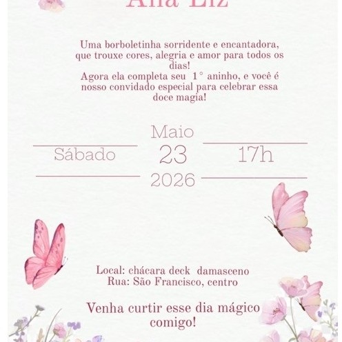 Convite Digital Personalizado | Aniversário, Chá de Bebê