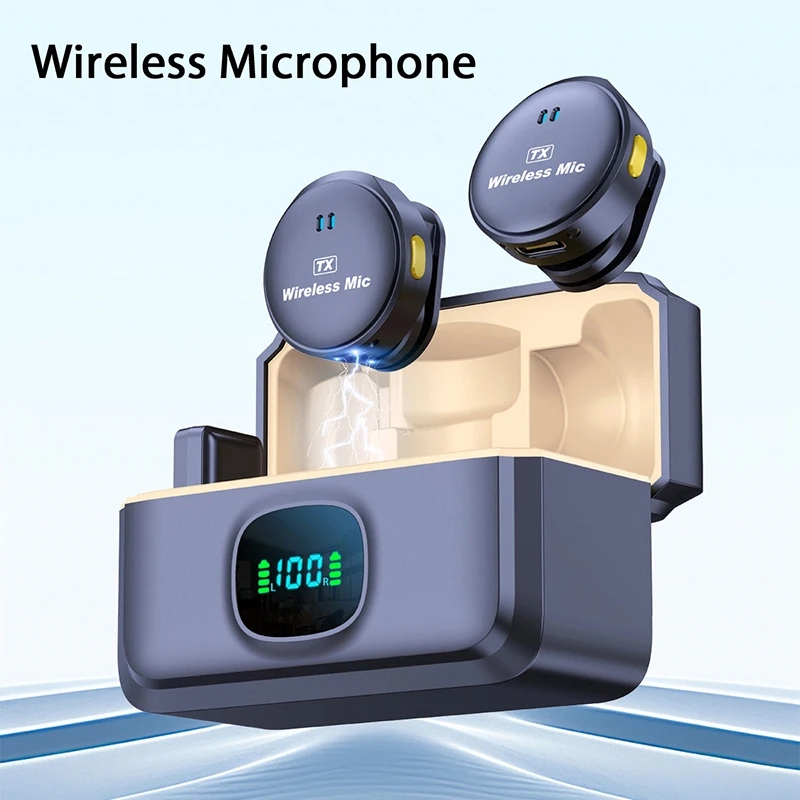 Lapel Lavalier Professional Dual Wireless Microphone Buttonhole Tie Mic Mini For iPhone Android Phone Cell Mobile PC Micro Audio