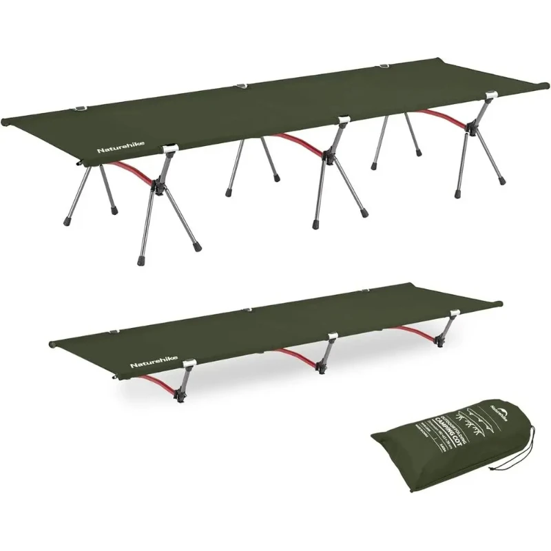 ArmyWild olding Camping Cot, Height Adjustable Ultralight Backpacking Cot, Portable Camping Bed or Camping Hiking Travel Home