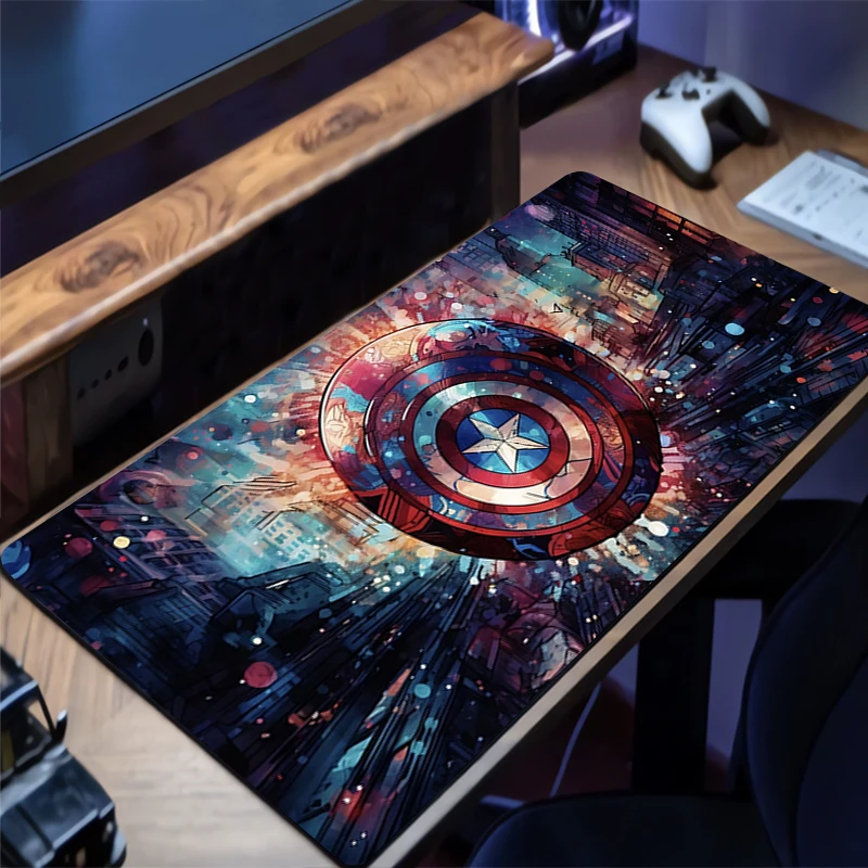 Mouse Pad C-captain A-america Gaming New Mousepad MousePads Cool Table Keyboard Pad Non-Slip Soft Computer Desk Mat