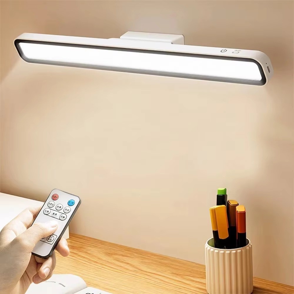 Lâmpada De Mesa LED USB Recarregável Luz Stepless Escurecimento Candeeiro Pendurado Magnético Quarto Noite Leitura Cande