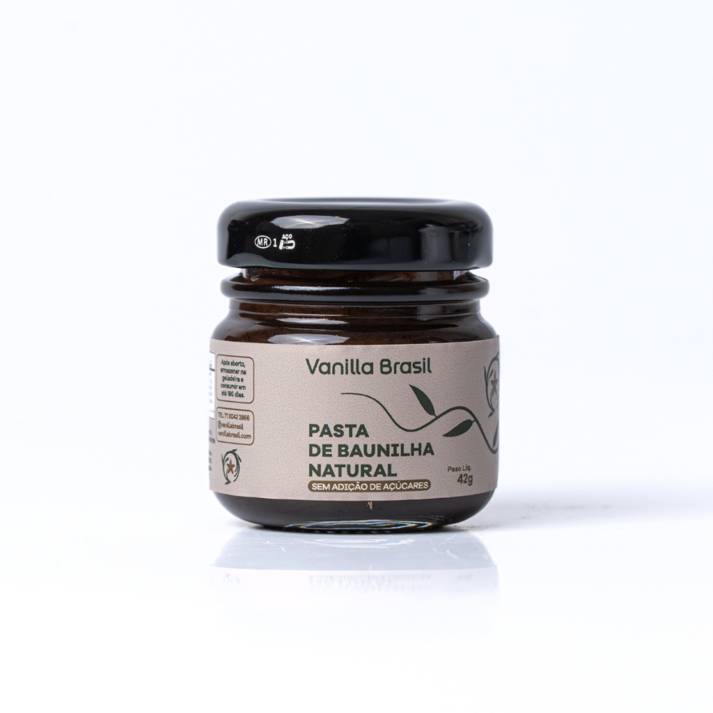 Pasta de Baunilha Natural SEM AÇÚCAR Gourmet Culinária Confeitaria Doceria Vanilla Brasil 42gr