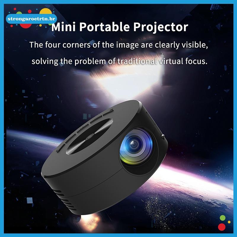 strongaroetrtn Mini Projetor Portátil 1920 * 1080P HD Home Cinema Projeção De Acampamento Ao Ar Livre Para Android br