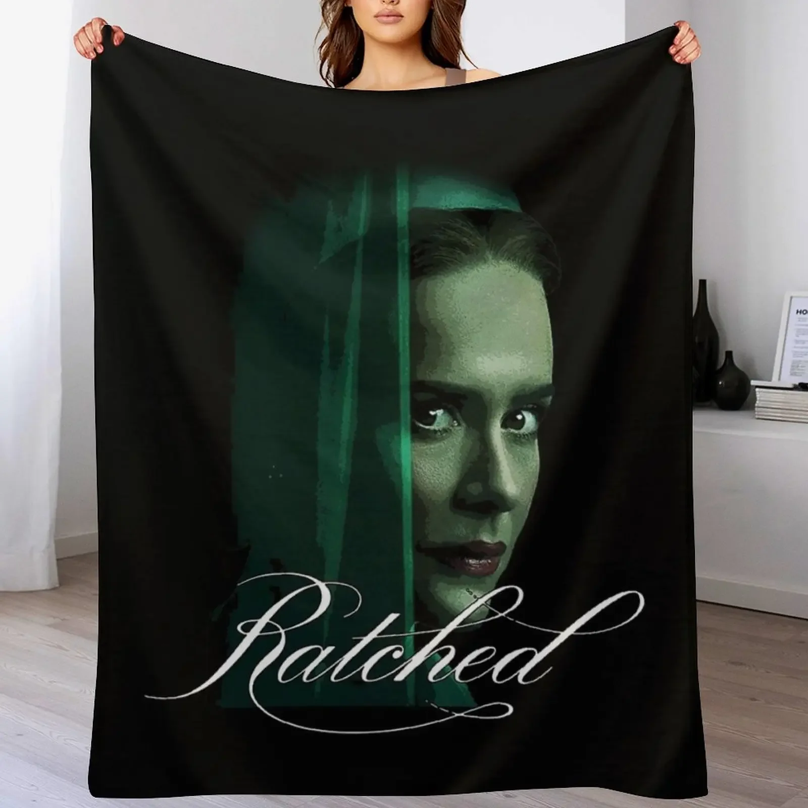New Ratched T-Shirt Throw Blanket Foldable Soft Warm Blanket for Outdoor Use