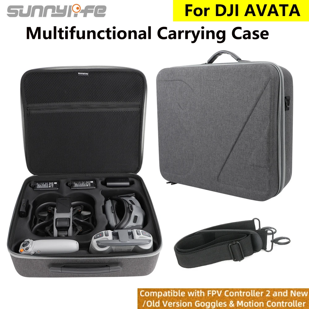 Sunnylife Portable Shoulder Storage Bag For DJI AVATA Travel Carrying Case Handheld Case For Goggles 2 Shell Drone Accessories