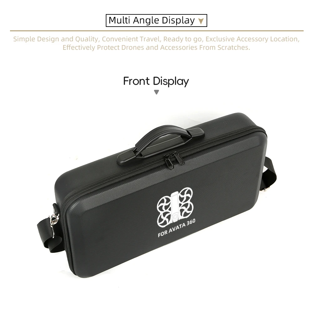 Carrying Case for DJI Avata 360, Portable PU Storage Travel Shoulder Bag for Avata 360 Drone, Batteries,RC2 Controller Accessory