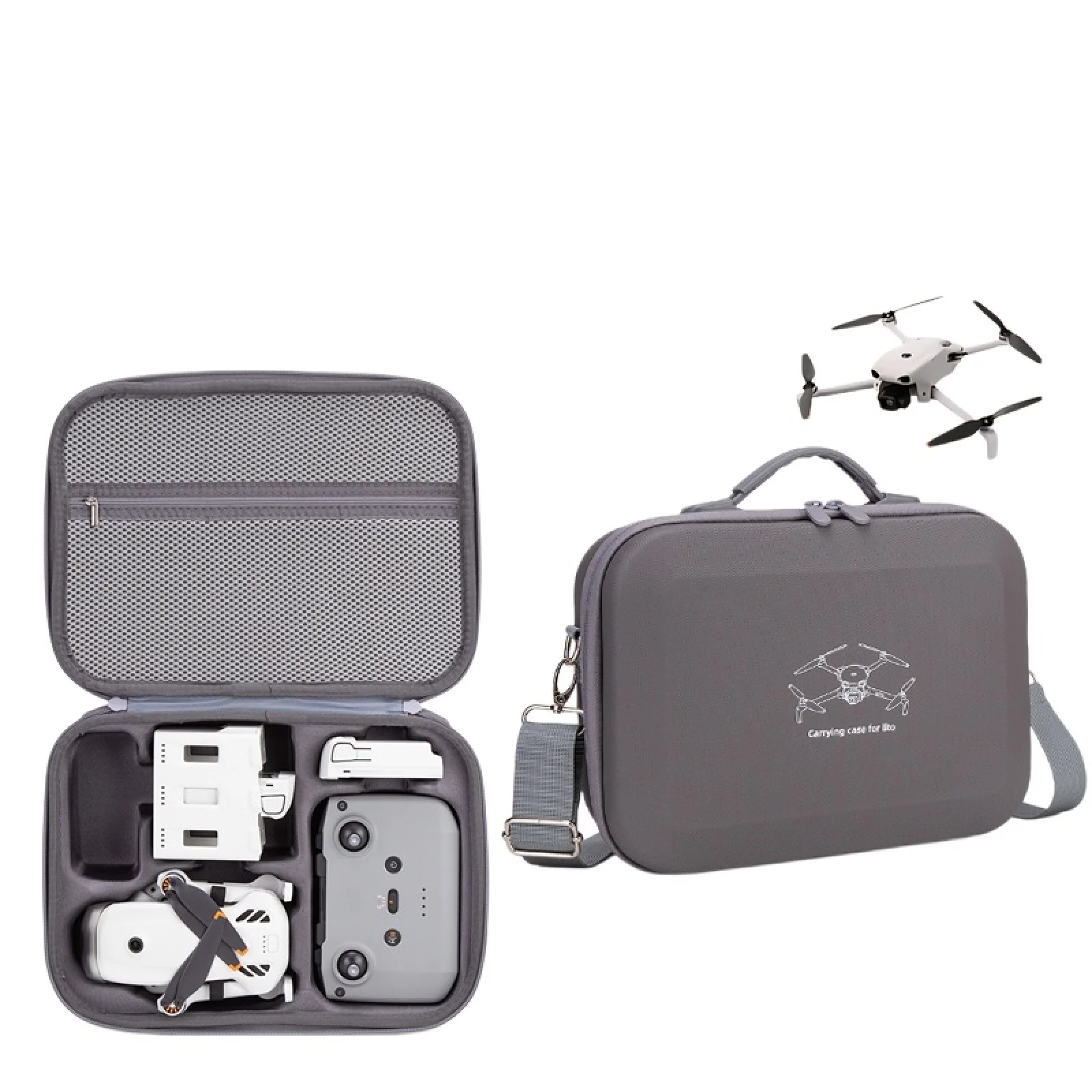 Travel Carrying Case for DJI Lito1/X1 Drone, Large Capacity Waterproof PU Storage Bag Portable Organizer with Shoulder Strap
