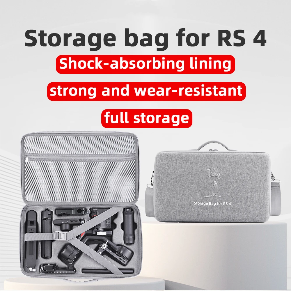 Storage Bag for DJI RS4 Carrying Bag Handheld Gimbal Stabilizer Portable Travel Shoulder Bag for DJI RS 4 Accessories