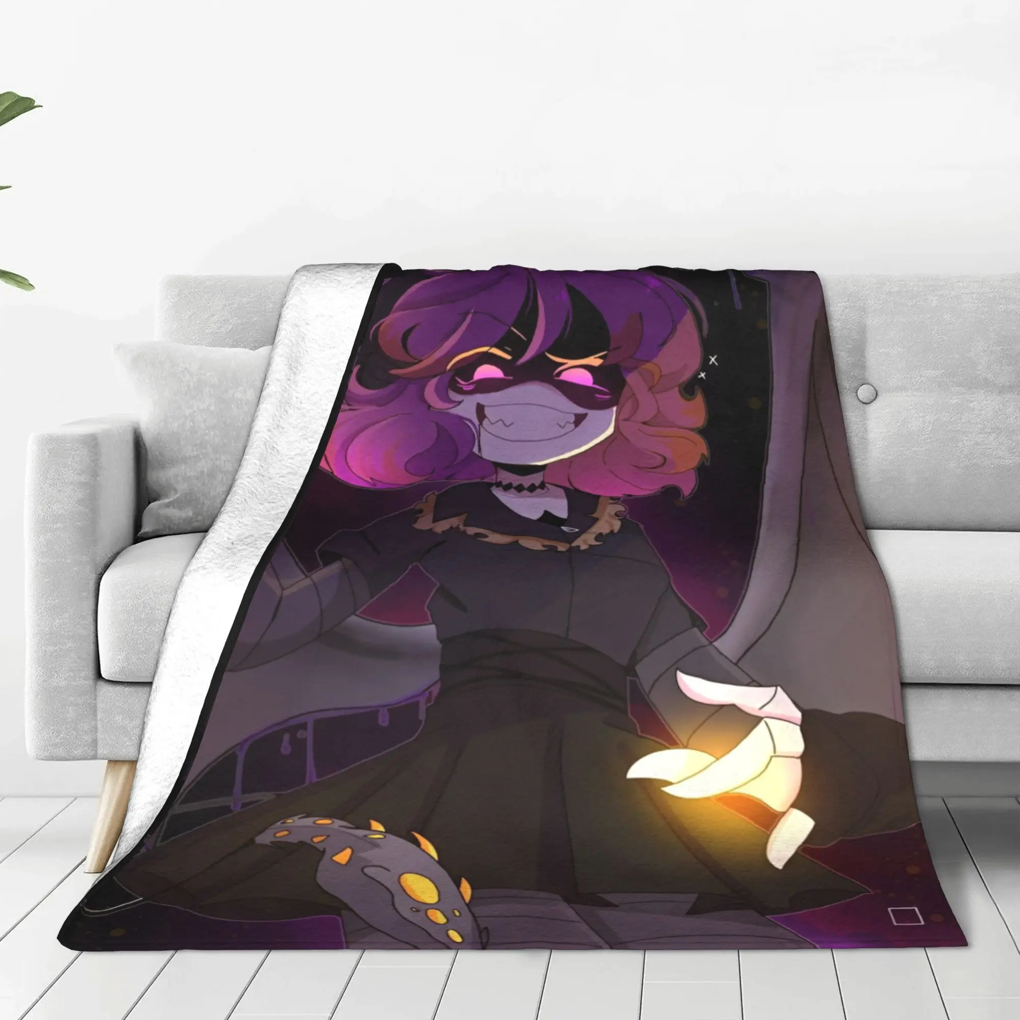 Murder Drones  Flannel Throw Blankets Uzi Doorman Blankets for Bed Car Super Warm Bed Rug