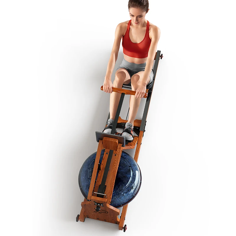 2025 Factory Price Wooden Rowing Machine With Monitor Foldable Rowing Machine Air Rower Digital Rowing Machine Home