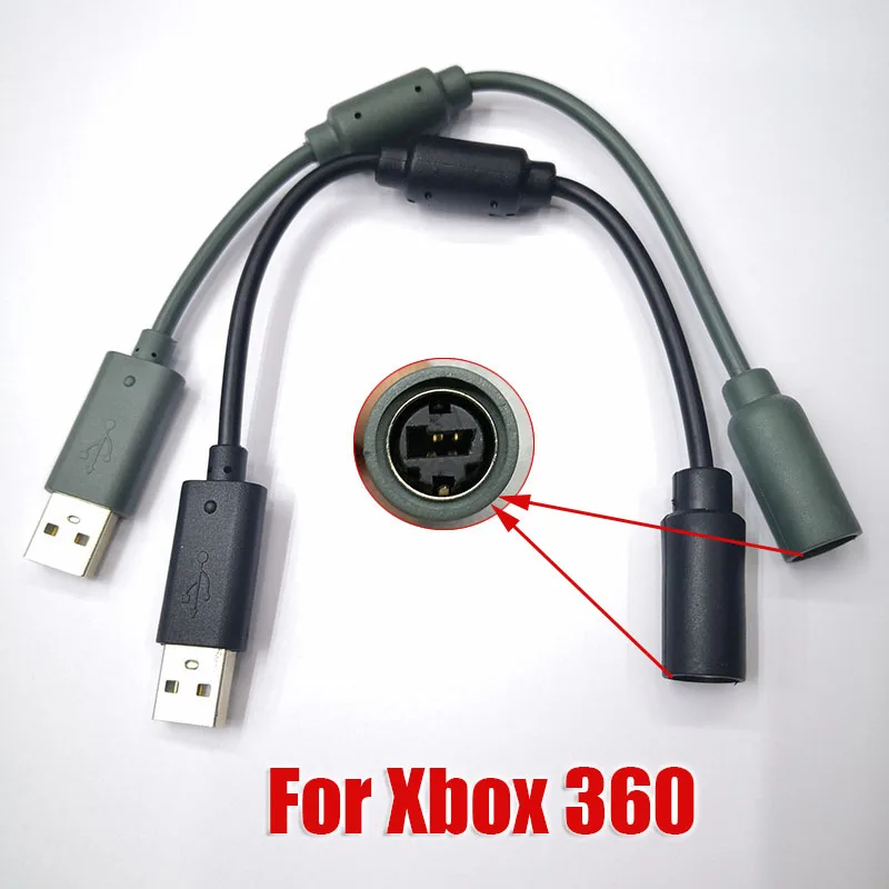 1PC USB Breakaway Cable Adapter Cord Replacement Dongle Extension Adapter Wire Cable Line For xbox 360 Game Controller