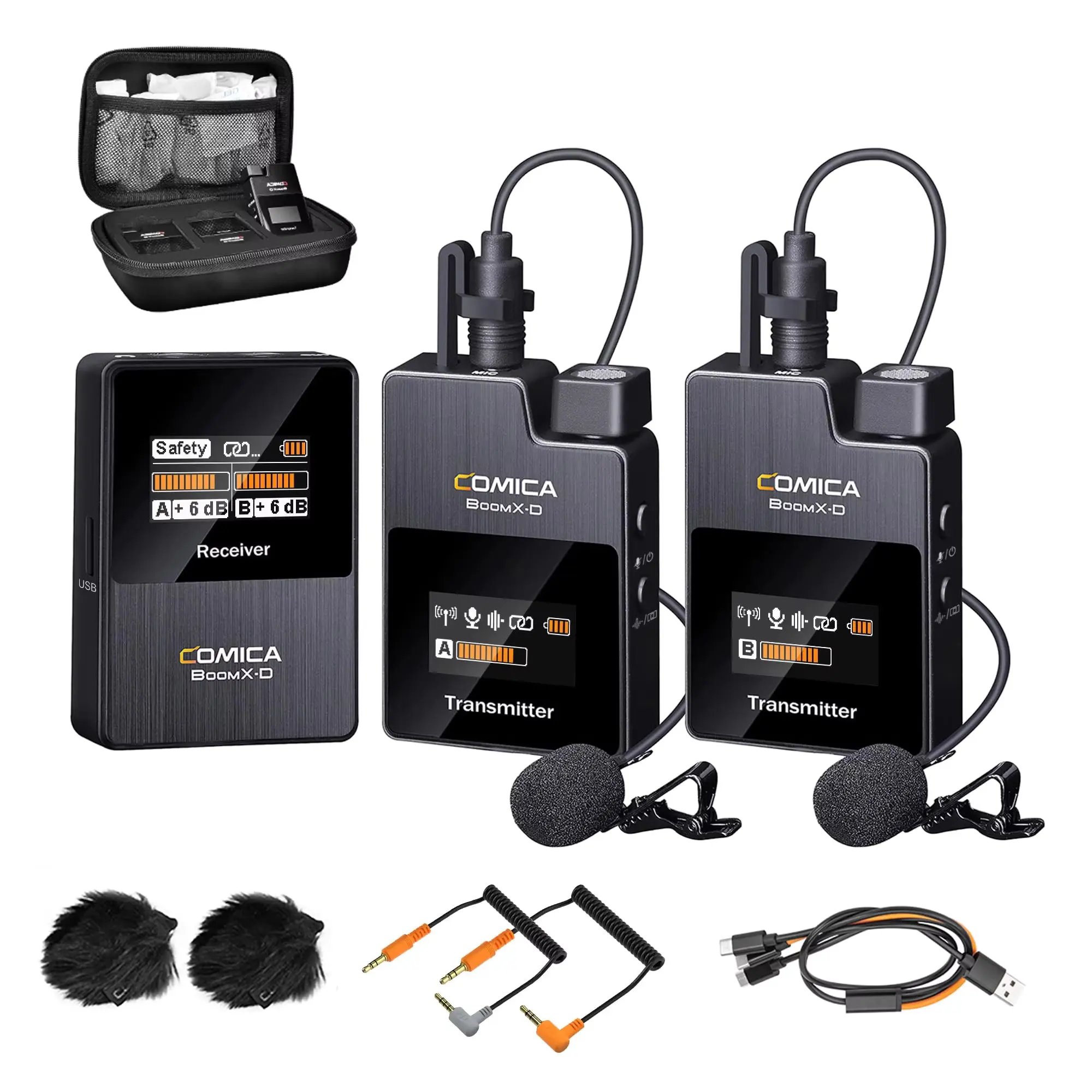 BoomX-D Wireless Lavalier Microphone, Support Internal Recording, for Cameras, Camcorders, Smartphones
