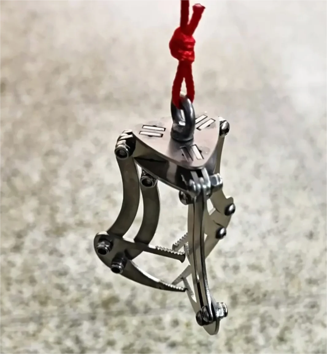 Stainless Steel Drone Claw Automatic Hook Gripper with 1.5m Rope for Quadcopter Rescue DIY Toy Robot Grabbing Tool