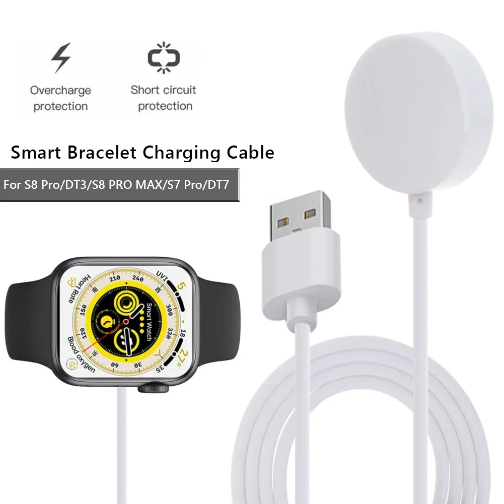 Magnetic Charging Cable for Watch 7 9 S8 S9 WS7Pro T500 Pro Max N8 HW8 Ultral X8 SE GS7 PRO MAX DT300 T200Plus Smart Watch