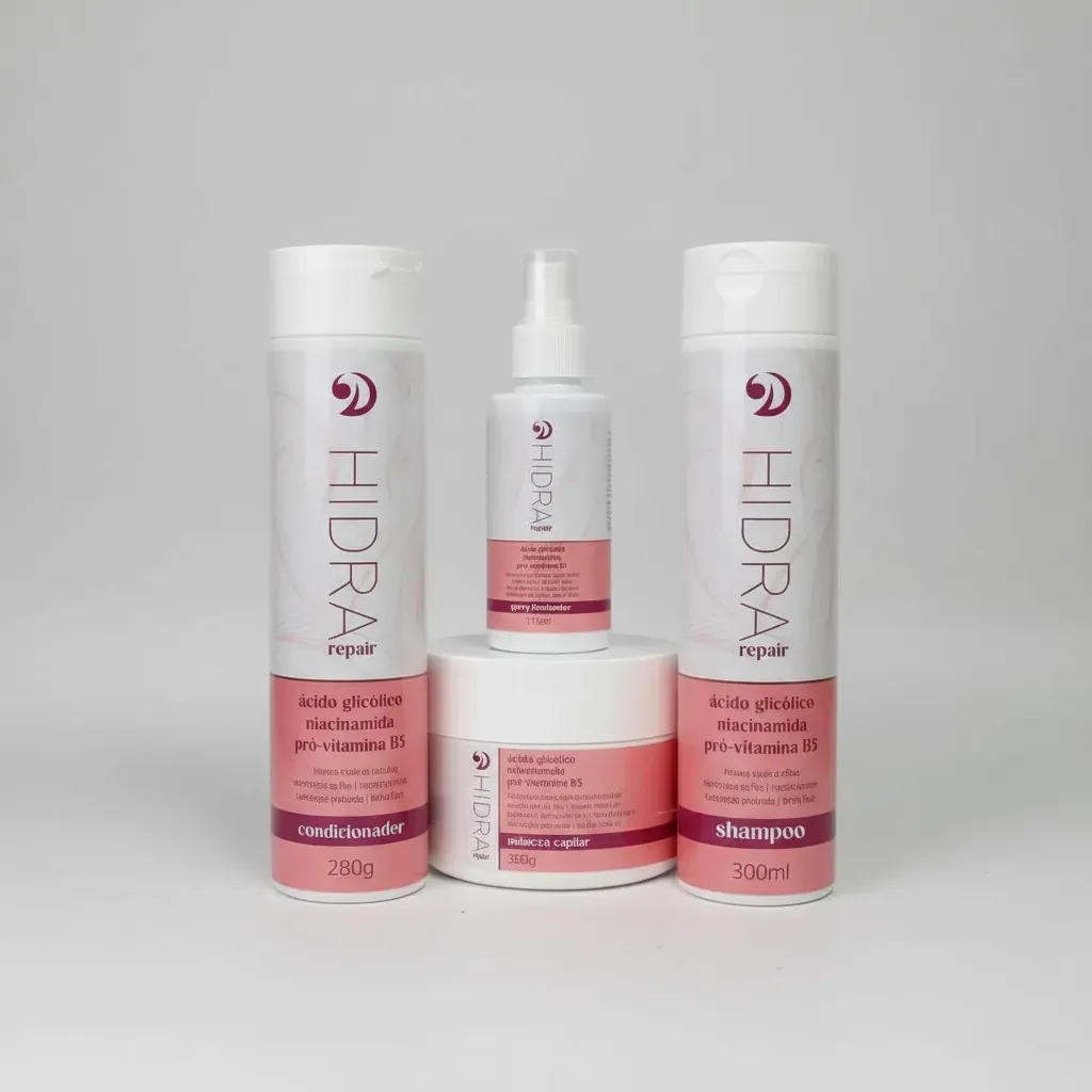 Kit Capilar Hidra Repair Ácido Glicólico - Dokmos 4pçs