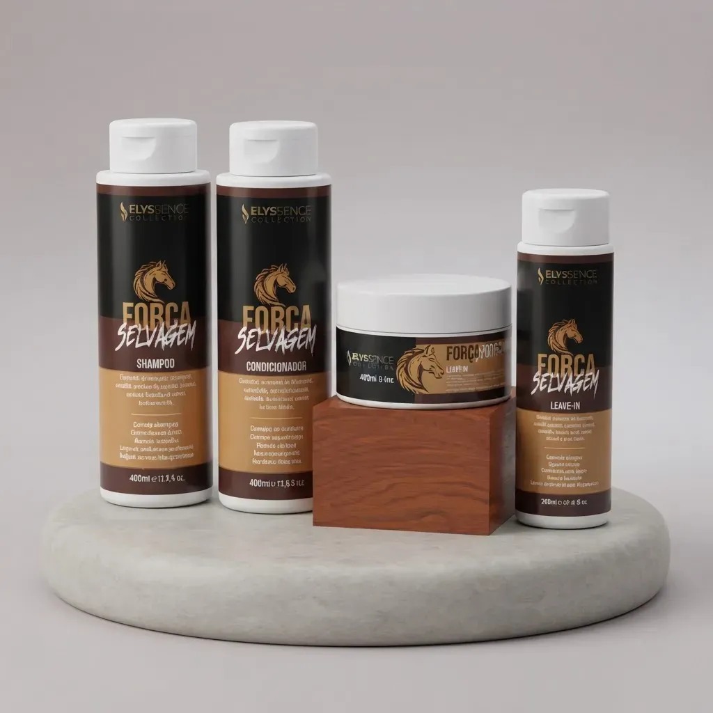 Kit Capilar Força Selvagem - Elyssence Cosméticos 4pçs