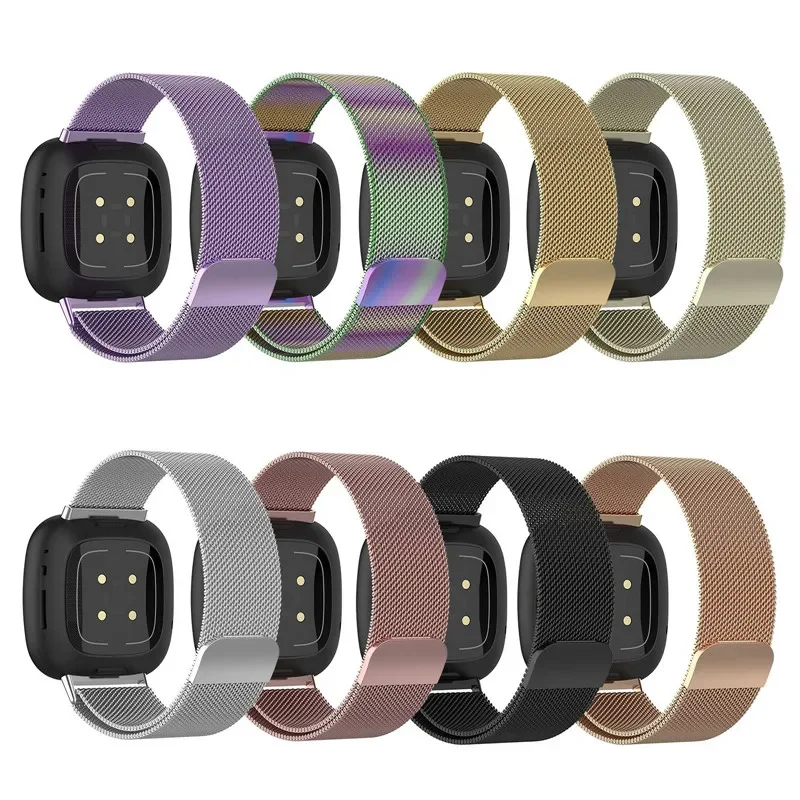 Milan Strap For Fitbit Versa 3 4 Sense Lite Band Replacement Metal Magnetic Loop Bracelet For Fitbit sense 2 Smart Watch Correa