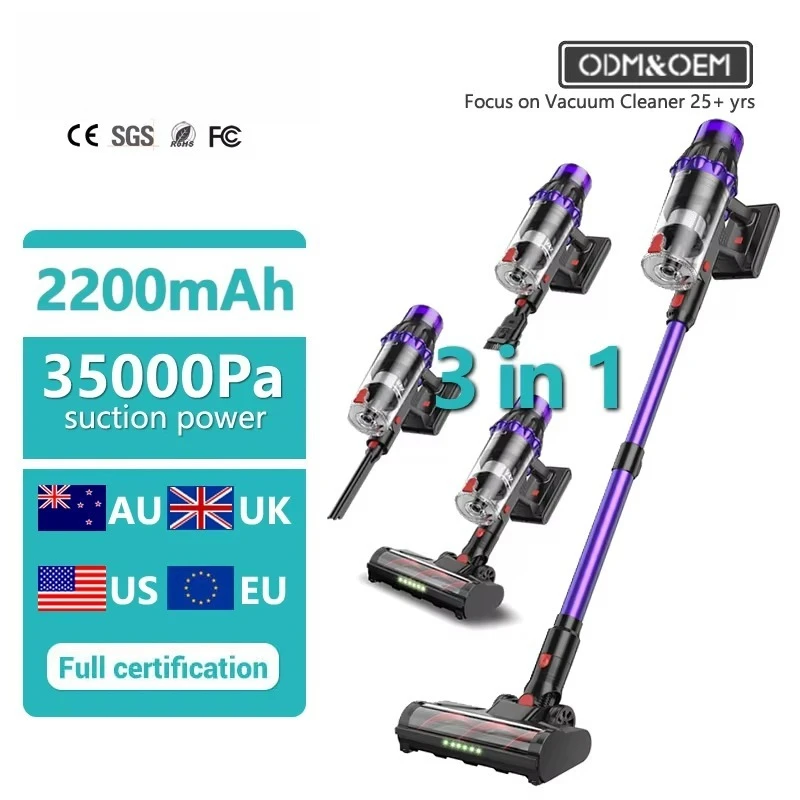 Handheld Electric Cordless Lightweight Portable Dry HEPA Filter Vacuum Cleaner for Home Office & Car Use