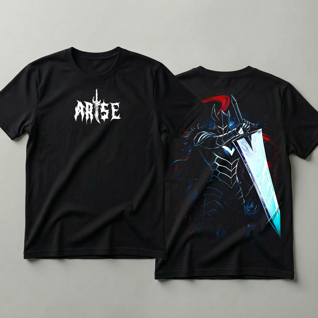 Camiseta Algodão Estampada Anime Solo Leveling Igris Camisa Casual Unissex Masculina Feminina Presente