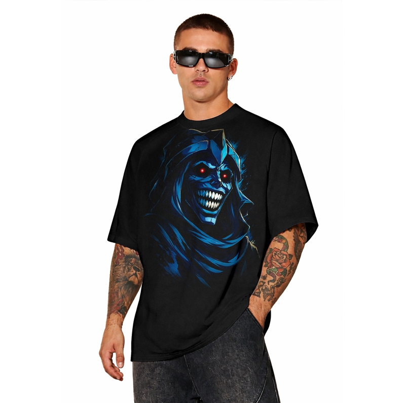 Camiseta Estampa Halftone Estatua Solo Leveling Anime Moda Geek 100% Algodão