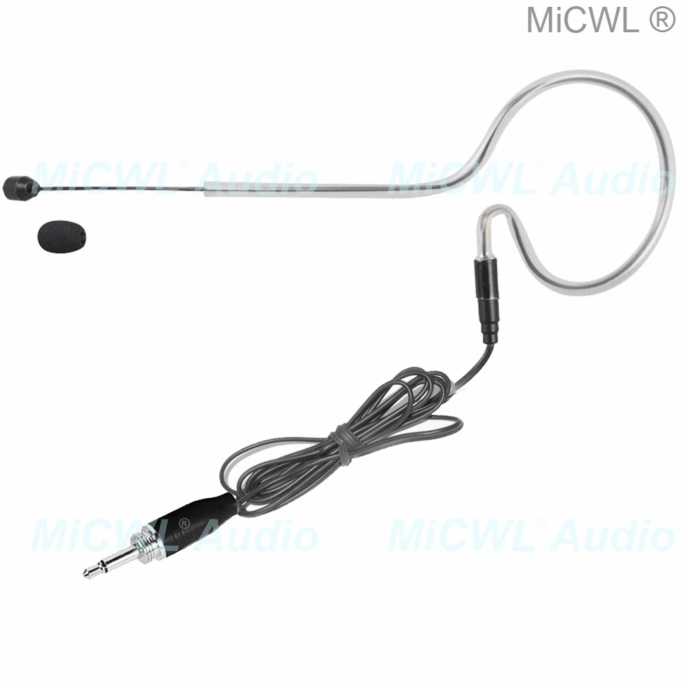 New Generation Black Single Ear Headset Microphone 3.5mm Jack External Lock For Wireless System PC Omnidirectional Mic