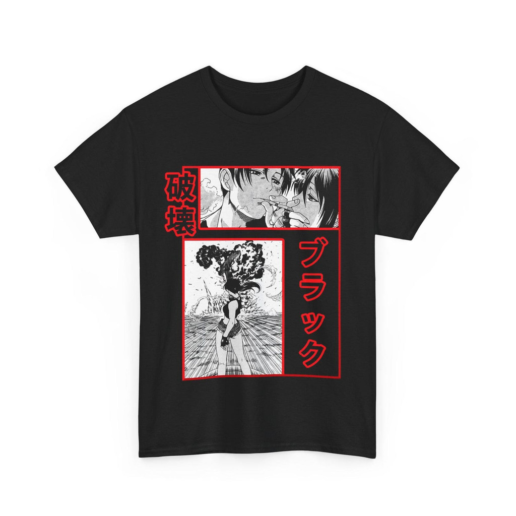 Camiseta Masculina Feminina Black Torch Anime T‑shirt Unissex Streetwear Envio Imediato