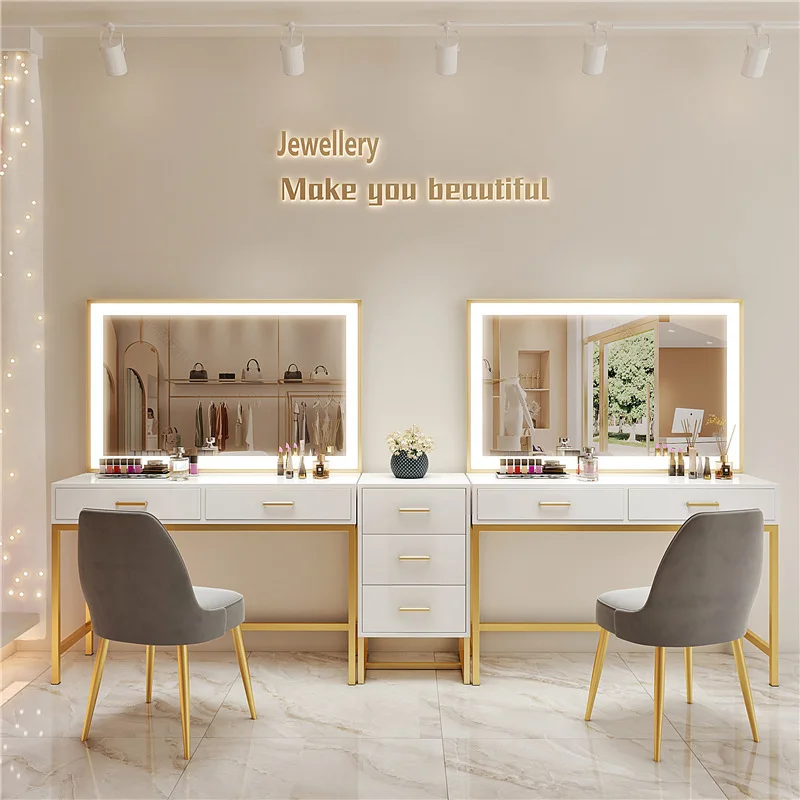 Nail art makeup artist studio professional with lamp table bridal shop makeup table beauty salon beauty dressing t