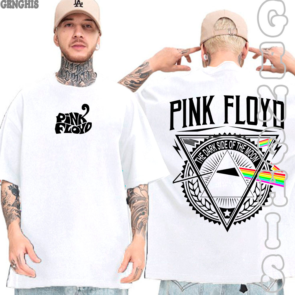 Camiseta Pink Floyd Banda Britânica de Rock The Dark Side of the Moon Camisa Basica e Oversized Algodão