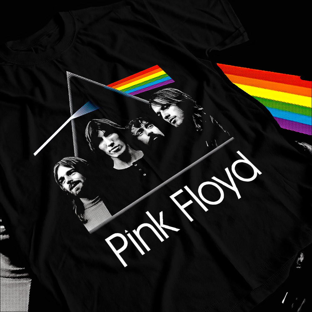 Camisa Camiseta Basica Banda de Rock Pink Floyd The Dark Side of the Moon vintage estilosa em algodao