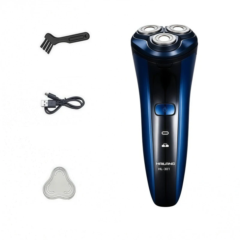 Portable Electric Shaver Rechargeable Cordless Shaver Fully Waterproof Ideal for Business Travel Type-C Fast-charging Trimmer