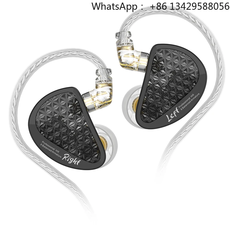 KZ AS16 Pro Earphones 8 Balance Armature HiFi Bass Earbuds in Ear Monitor Headphones Stage Performance Headset