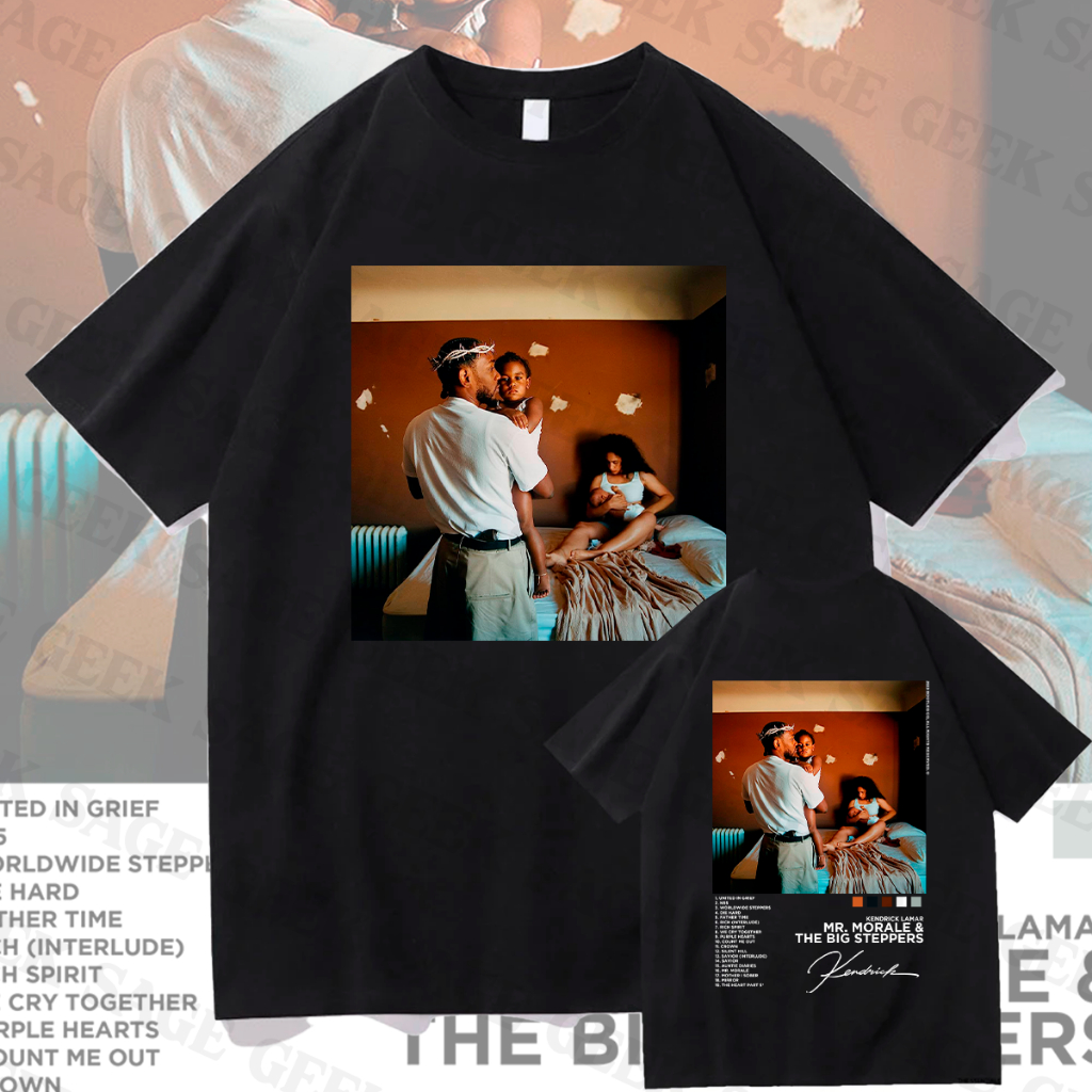Camiseta Algodao Rapper Kendrick Lamar Album Mr. Morale & the Big Steppers Musicas Americano Unissex
