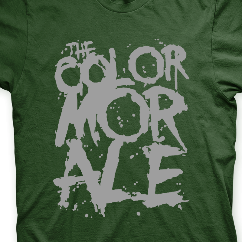 Camiseta The Color Morale Musgo e Cinza em Silk 100% Algodão