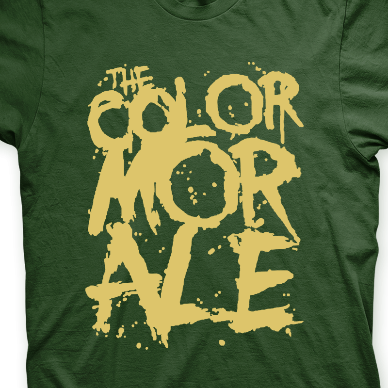 Camiseta The Color Morale Musgo e Dourado em Silk 100% Algodão