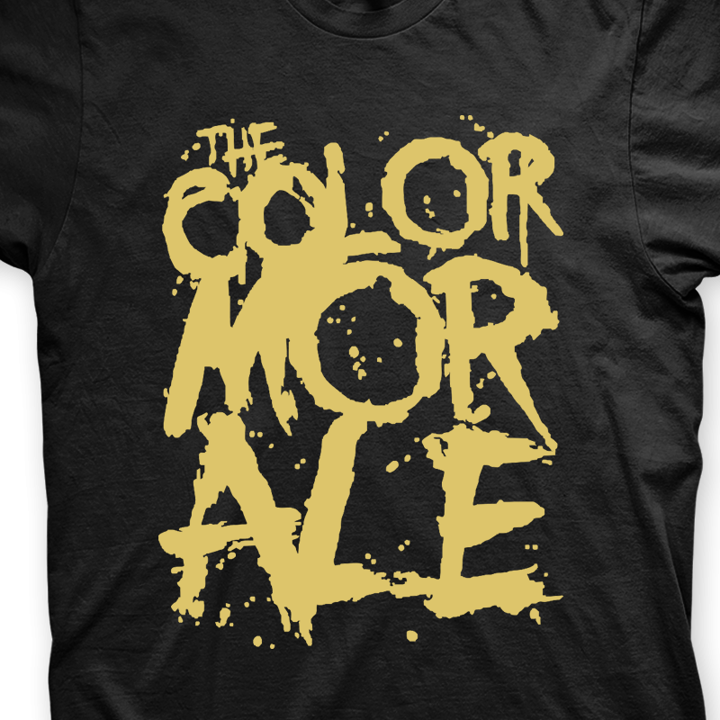 Camiseta The Color Morale Preta e Dourado em Silk 100% Algodão