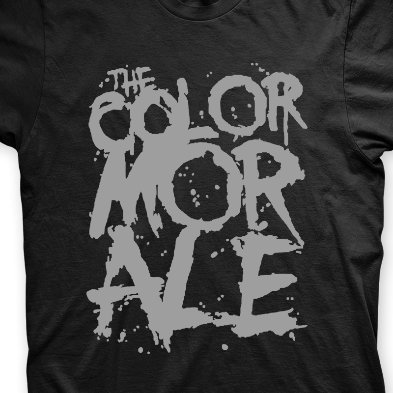 Camiseta The Color Morale Preta e Cinza em Silk 100% Algodão