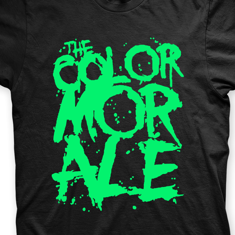 Camiseta The Color Morale Preta e Verde em Silk 100% Algodão