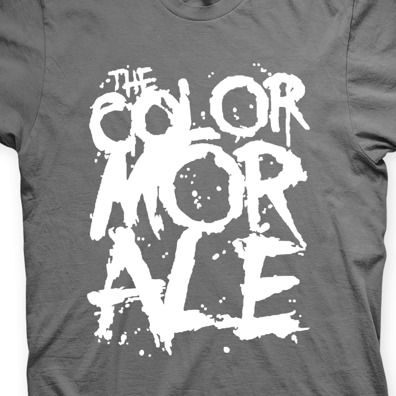 Camiseta The Color Morale Chumbo e Branca em Silk 100% Algodão
