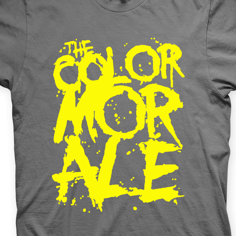 Camiseta The Color Morale Chumbo e Amarela em Silk 100% Algodão