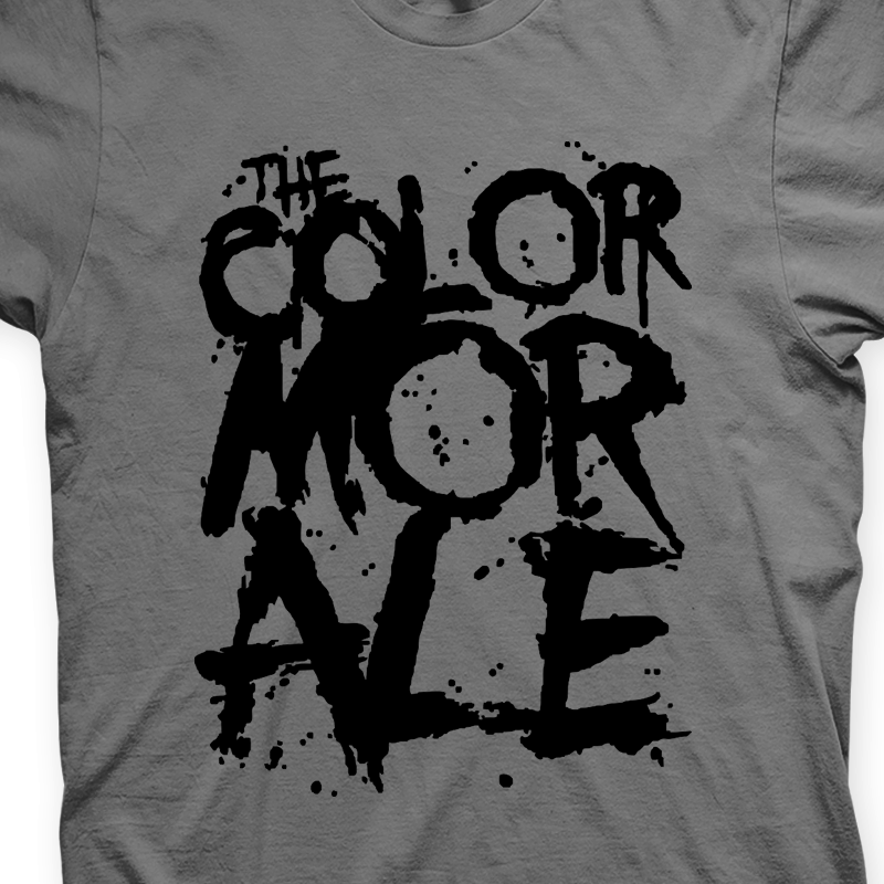 Camiseta The Color Morale Chumbo e Preta em Silk 100% Algodão