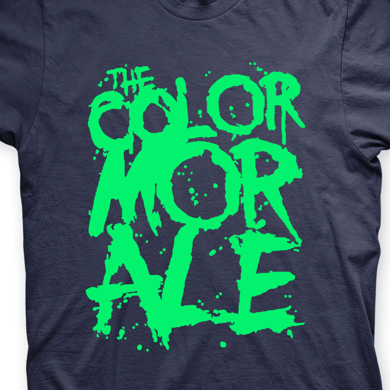 Camiseta The Color Morale Marinho e Verde em Silk 100% Algodão