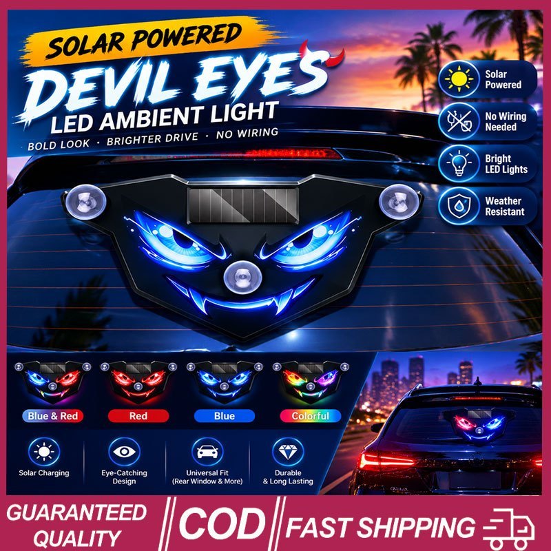 [Novo Atualizado] 4pcs Solar Devil's Eye Ultra Bright Powered Car Light Truck Led Luz Lateral Janela Traseira Do Carro D