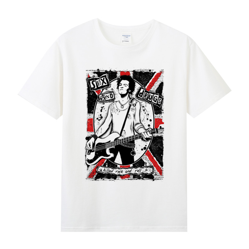 Music.Soul Camiseta Unissex Sex Pistols Punk Rock Anarchy God Save the Queen 1970s Confortável Estilosa Retrô Moda
